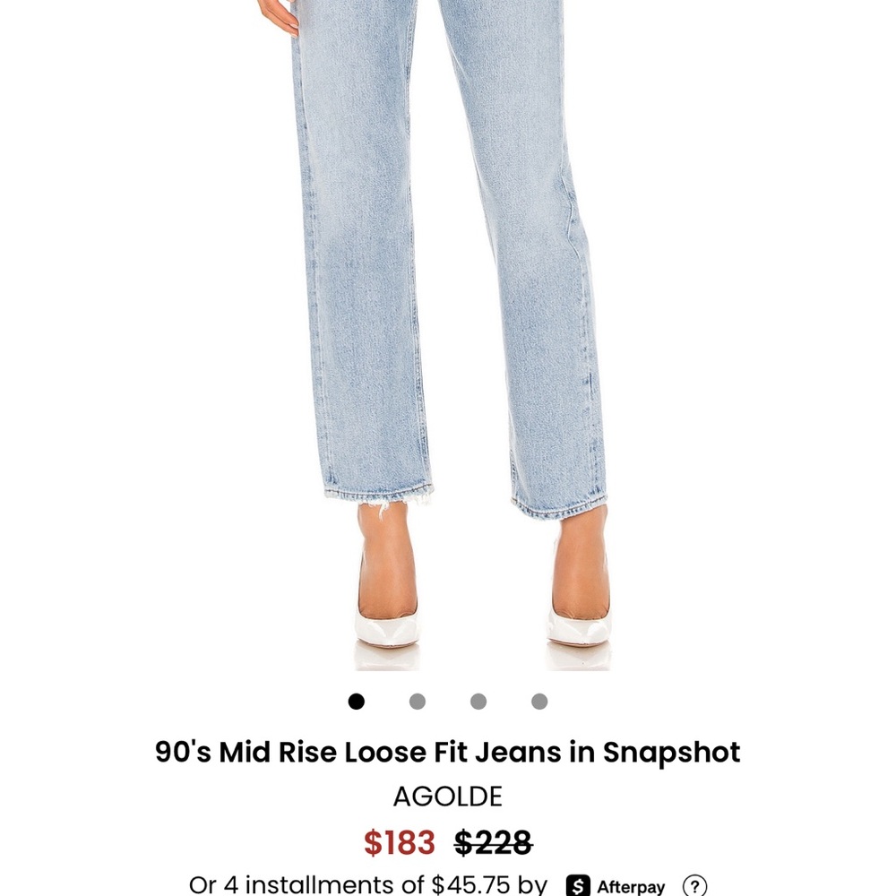 Agolde Women's 90's Mid Rise Straight Leg Jeans in Light Blue (snapshot)